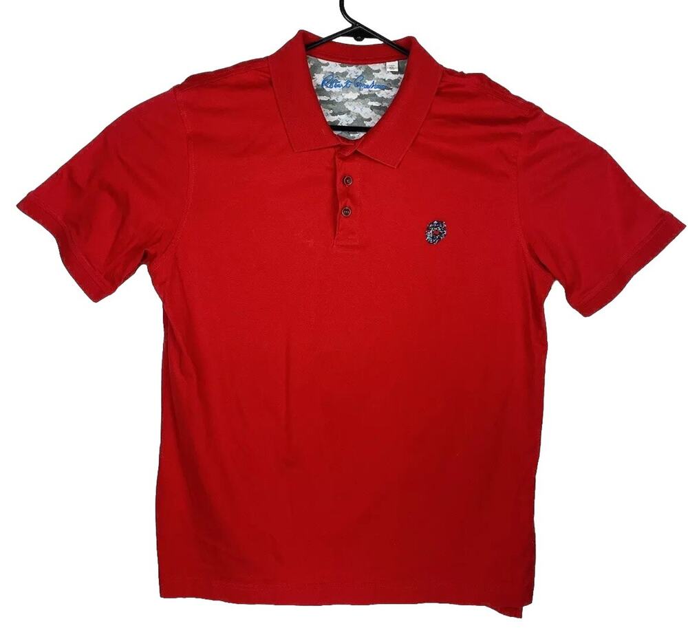 Robert Graham Red Polo Short Sleeve Shirt Men XL Valentines Golf Casual Stretch